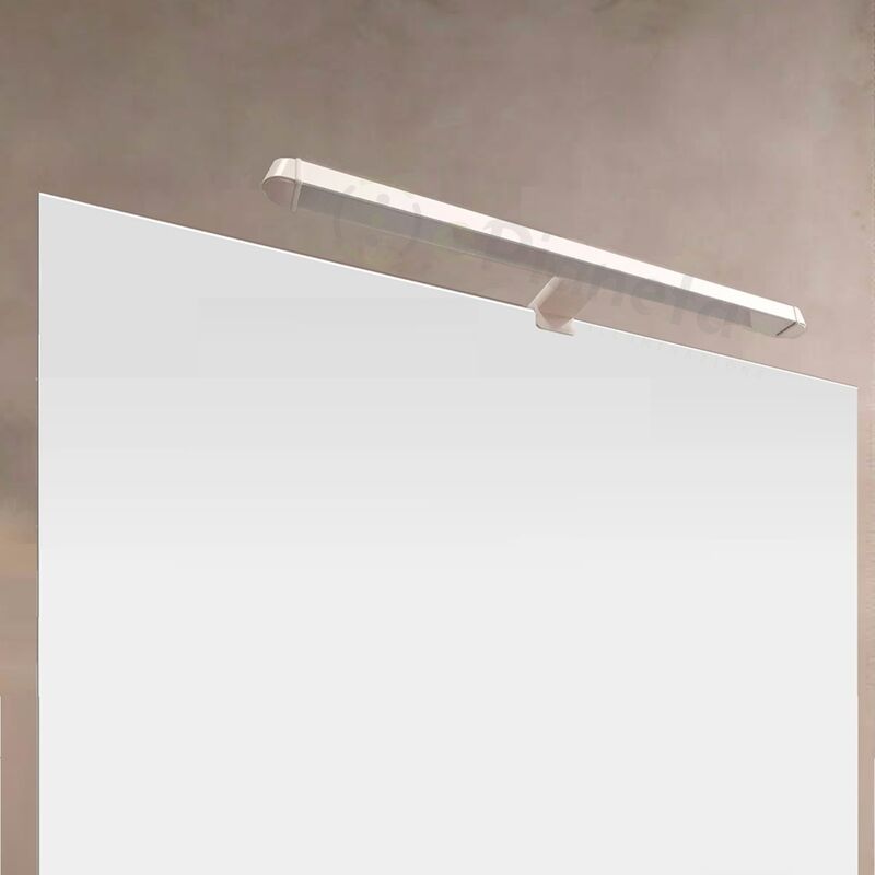 foto del prodotto lampada da specchio 12w a led per bagno applique bianco luce tricolore fredda naturale calda 