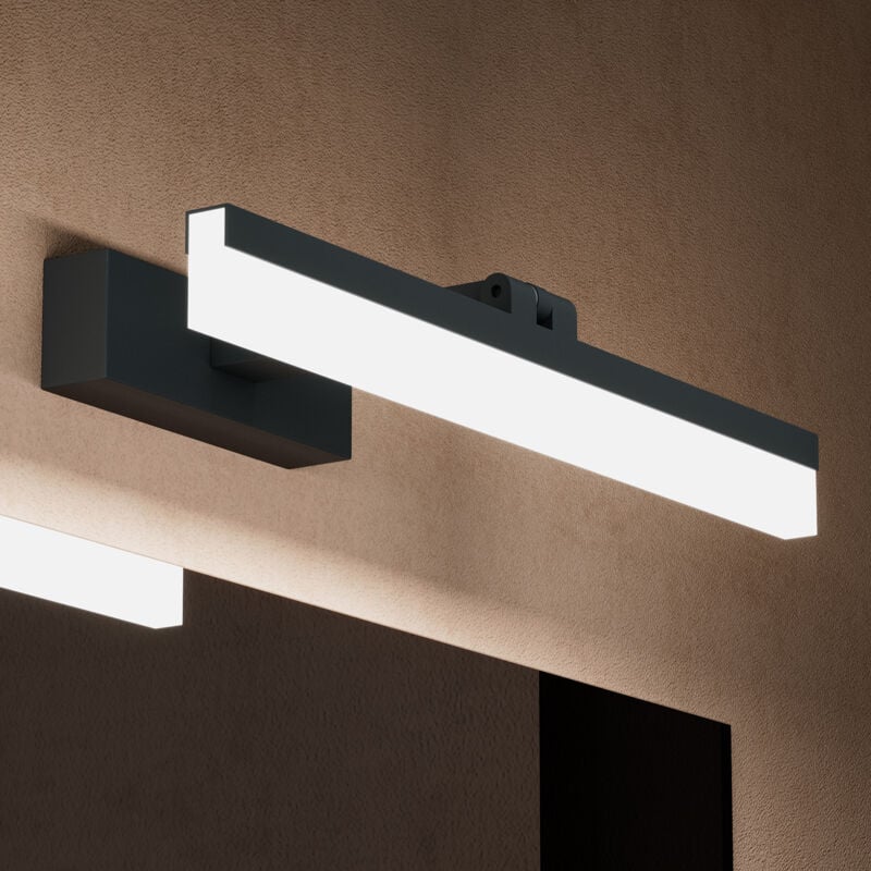 foto del prodotto lampada da specchio a led per bagno, applique specchio, applique murali, illuminazione da parete, luce bianca per trucco, nero sabbia, 40cm, 9w,