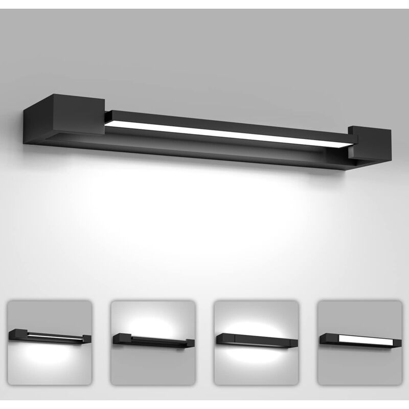 foto del prodotto lampada da specchio per bagno a led, 12w 6000k, lampada per illuminazione per armadietto a specchio da 42 cm, impermeabile ip44, lampada da specchio