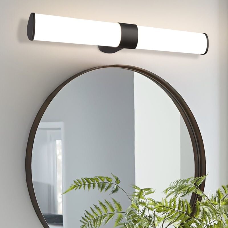 foto del prodotto lampada da specchio per bagno a led lampada da parete per bagno nera 8w lampada da parete impermeabile ip44 bianco neutro 4000k lampada per