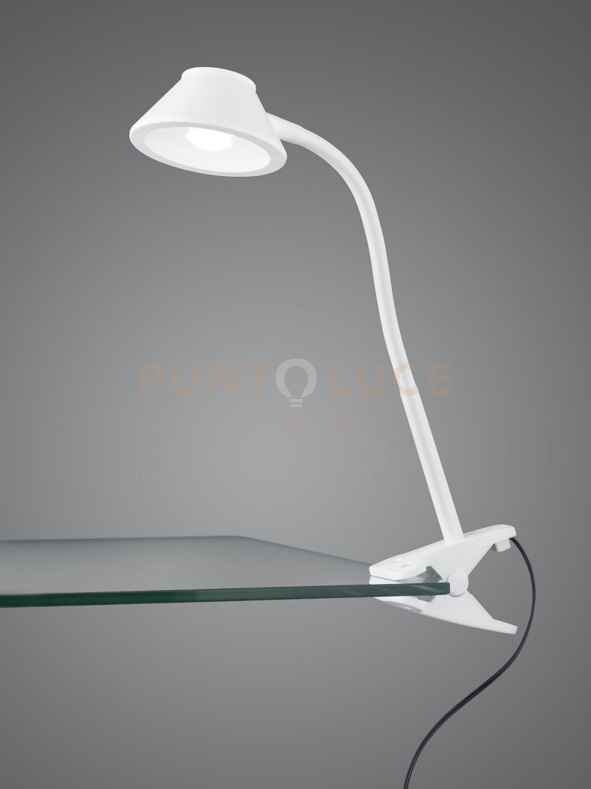 foto del prodotto lampada da studio berry led bianca con pinza r22191201