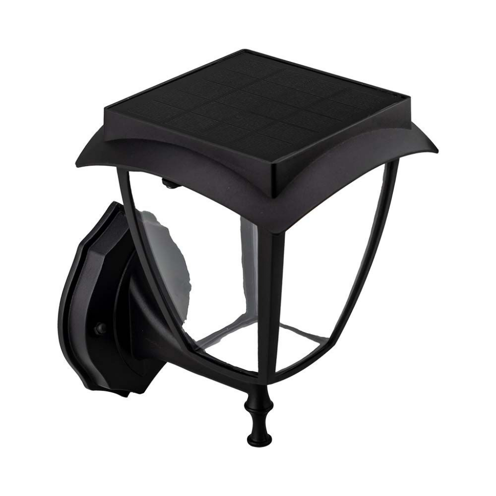 foto del prodotto lampada da supporto solare a led da 2w black body 3000k+6000k ip44
