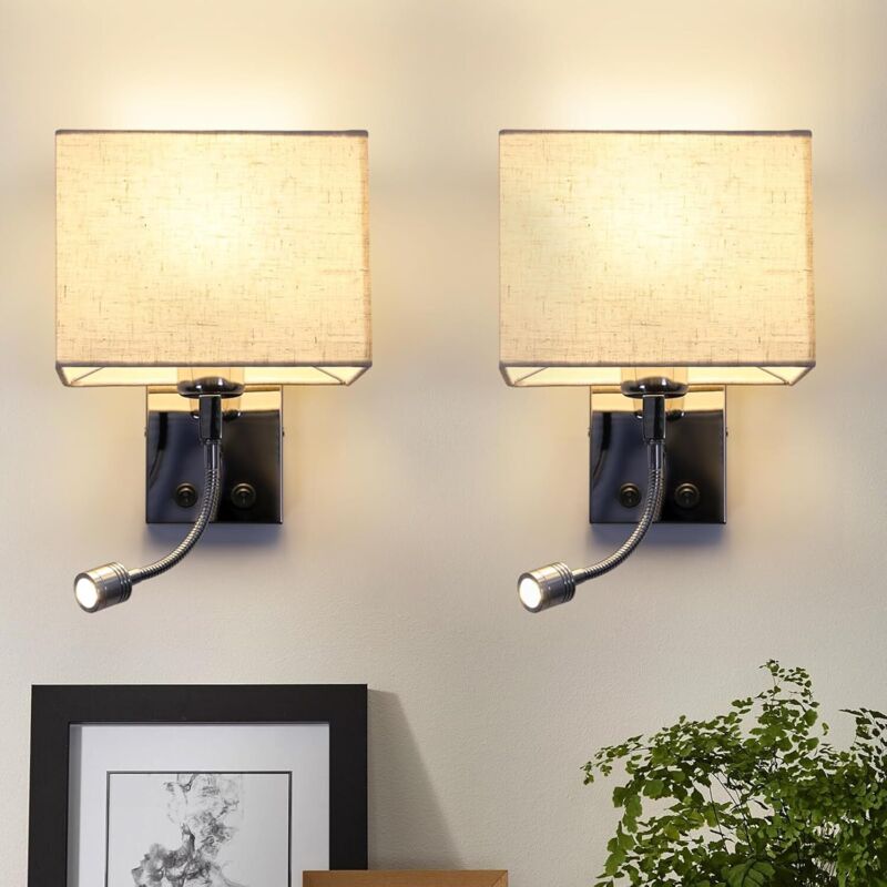 foto del prodotto lampada da tavolino da notte, 2 generazione moderna e27 2w lettrina, lampada a parete per l interno con lettrina a led flessibile, illuminazione per