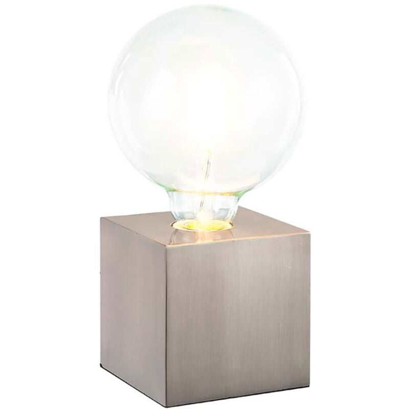foto del prodotto lampada da tavolo 1 foglia. leonie nichel opaco per 1xe27, max.42w 10cmx10cm, h 10cm on off touch