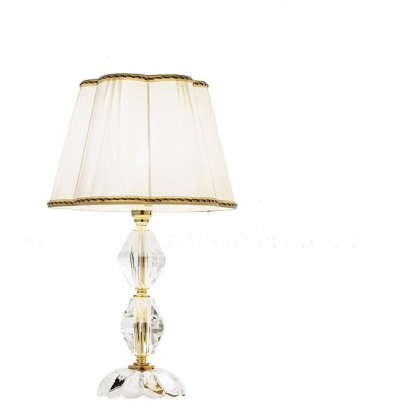 foto del prodotto lampada da tavolo 1 luce e14 cristallo e vetro brigida 25x44 cm