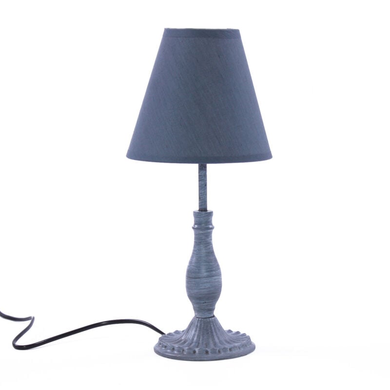foto del prodotto lampada da tavolo 16xh36 cm in metallo grigio