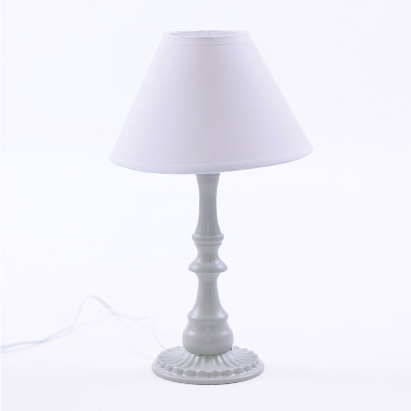 foto del prodotto lampada da tavolo 20xh33 cm in metallo grigio