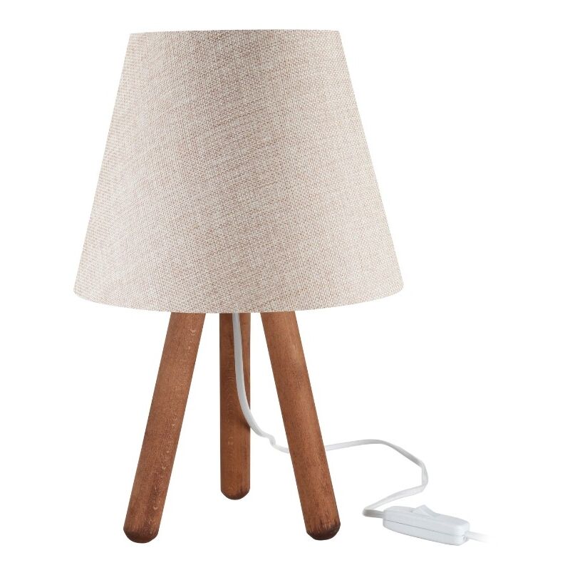 foto del prodotto lampada da tavolo 22x33,5 cm noce beige
