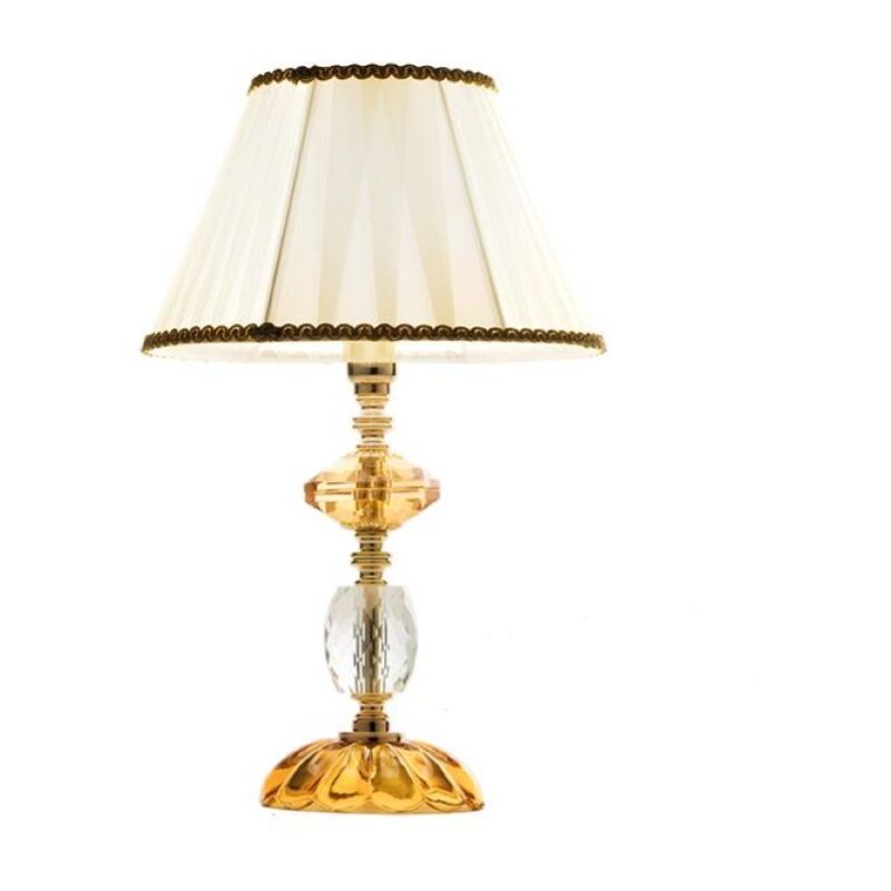 foto del prodotto lampada da tavolo 25x41 cm patricia in vetro e cristallo ambra