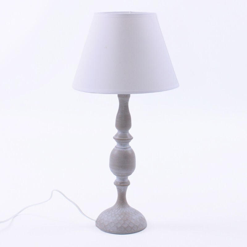 foto del prodotto lampada da tavolo 25xh51 cm in metallo grigio