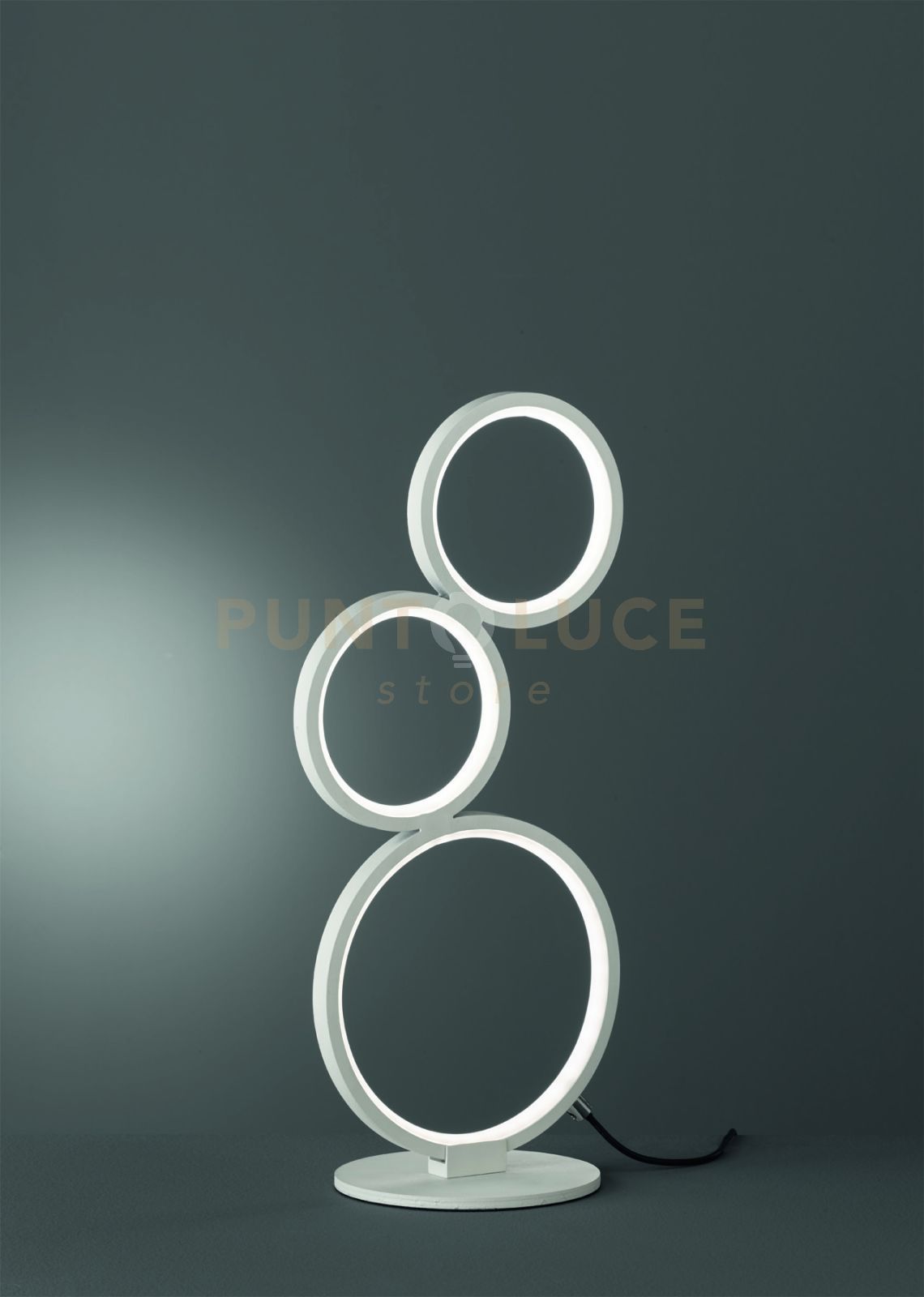 foto del prodotto lampada da tavolo 3 cerchi led marbella bianco