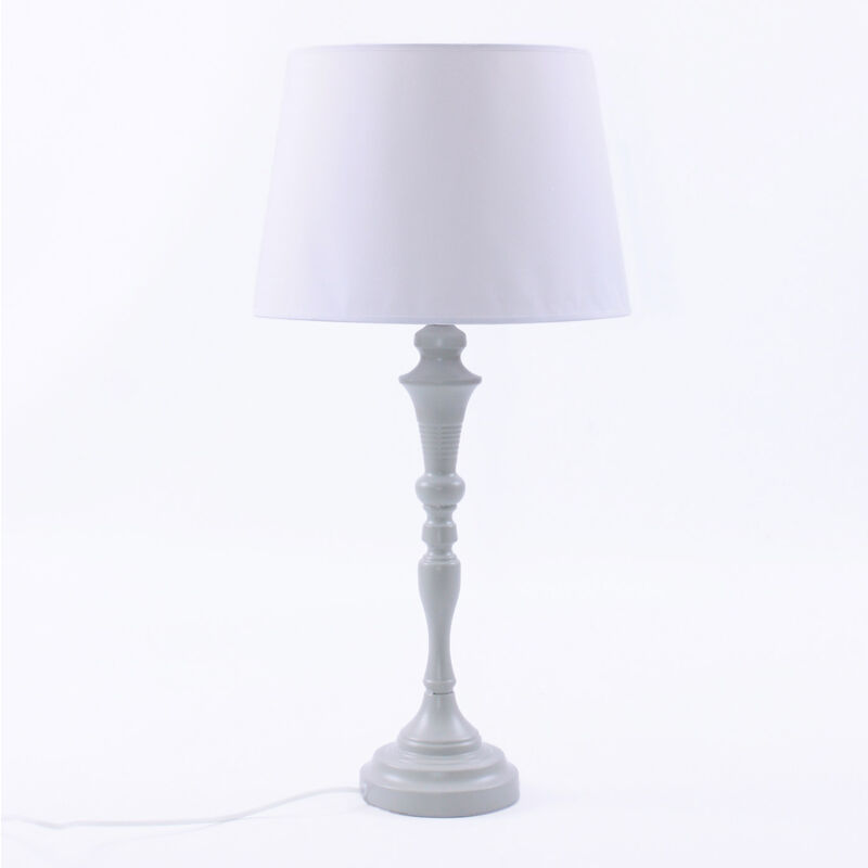 foto del prodotto lampada da tavolo 35xh70 cm in metallo grigio