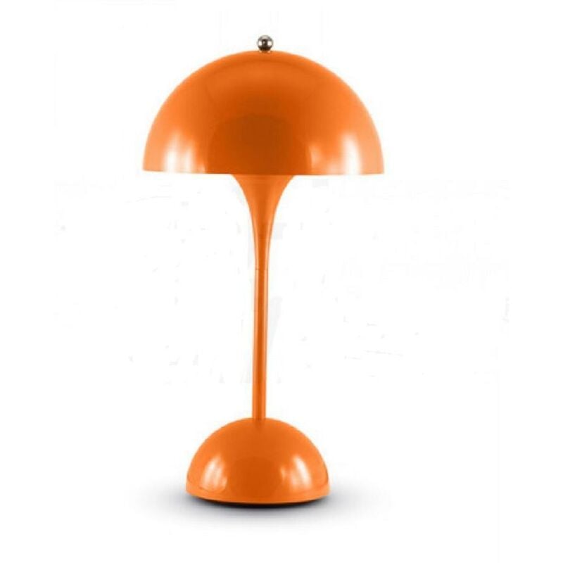 foto del prodotto lampada da tavolo a batteria 2700k arancio mod. serie carosello jo3890 alpha elettronica