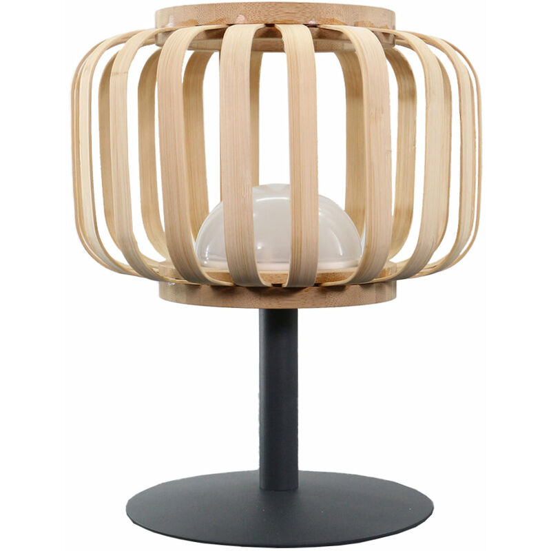 foto del prodotto lampada da tavolo a batteria h25cm standy bambou