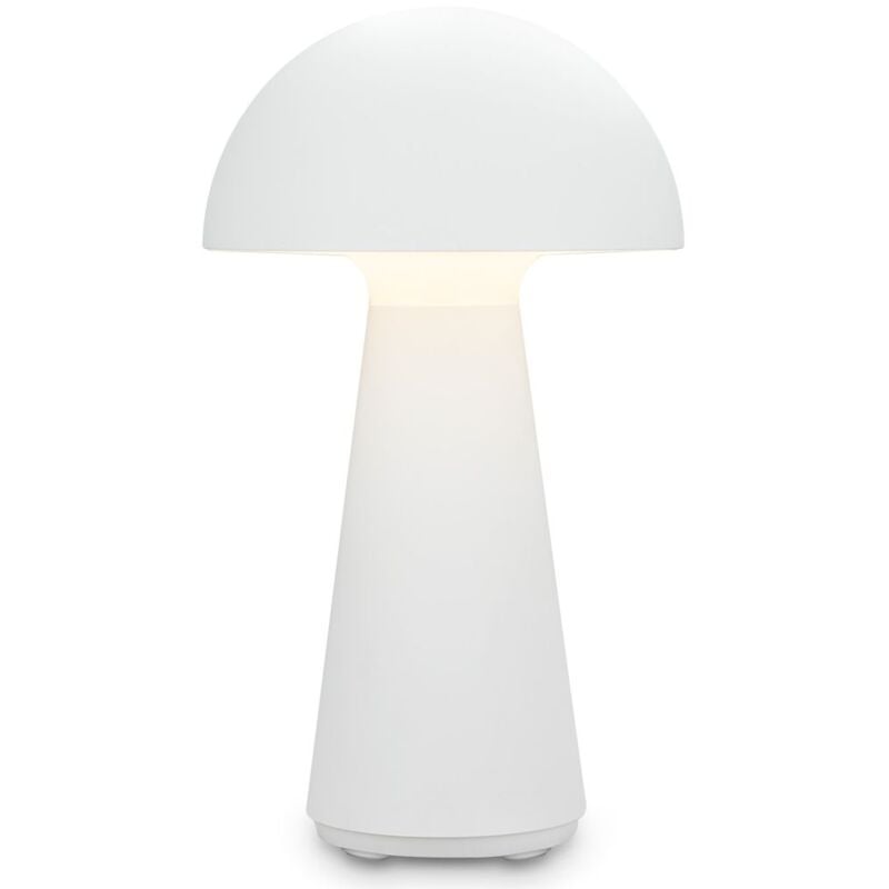 foto del prodotto lampada da tavolo a batteria led lampada da tavolo per interni esterni giardino usb ip44 bianco fungo