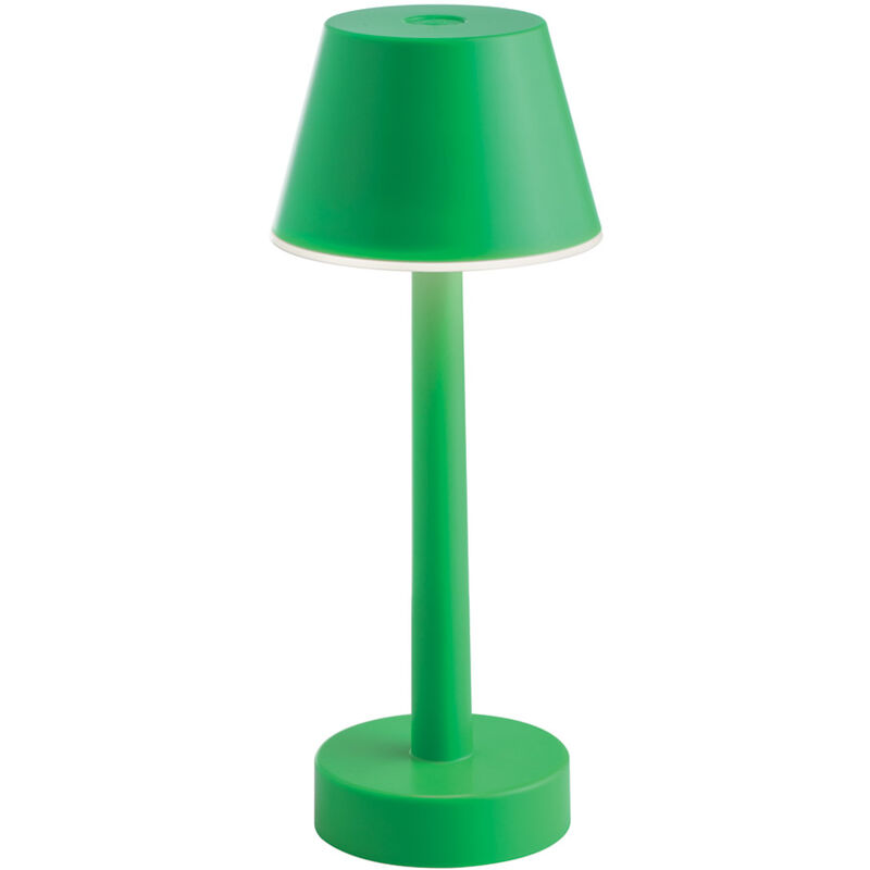 foto del prodotto lampada da tavolo a batteria ricaricabile led colorata grillo sovil colore verde