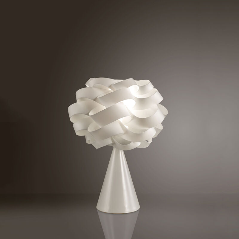 foto del prodotto lampada da tavolo a cono 1 luce cloud in polilux bianco made in italy