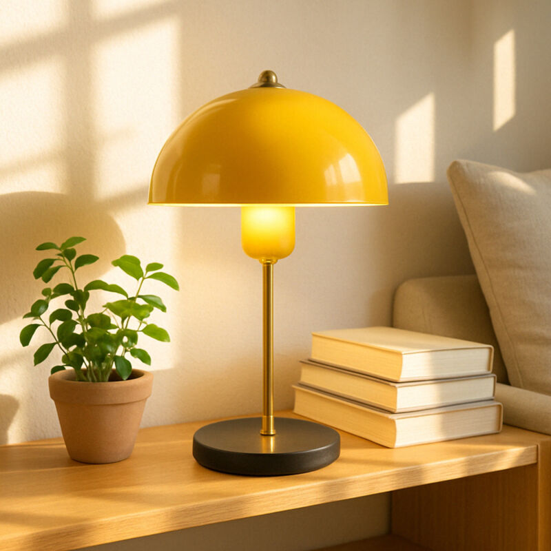 foto del prodotto lampada da tavolo a fungo nera 49 cm edith