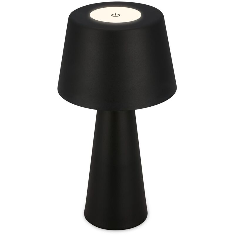 foto del prodotto lampada da tavolo a led a batteria lampada da tavolo per interni ed esterni giardino usb ip44 nera dimmerabile