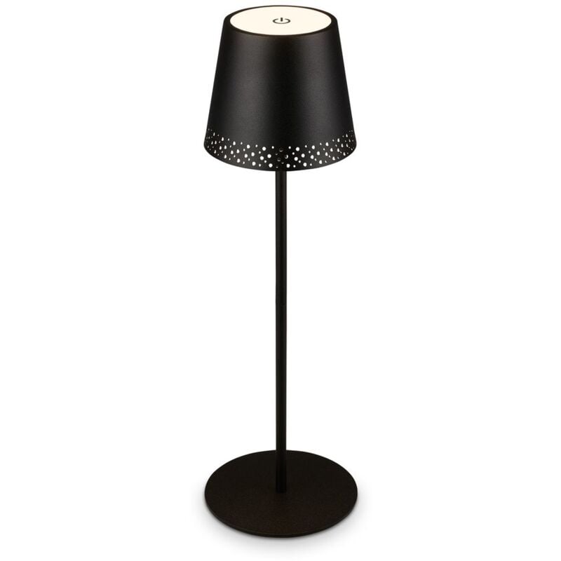 foto del prodotto lampada da tavolo a led a batteria lampada da tavolo regolabile in altezza ip44 nero rgb interno esterno