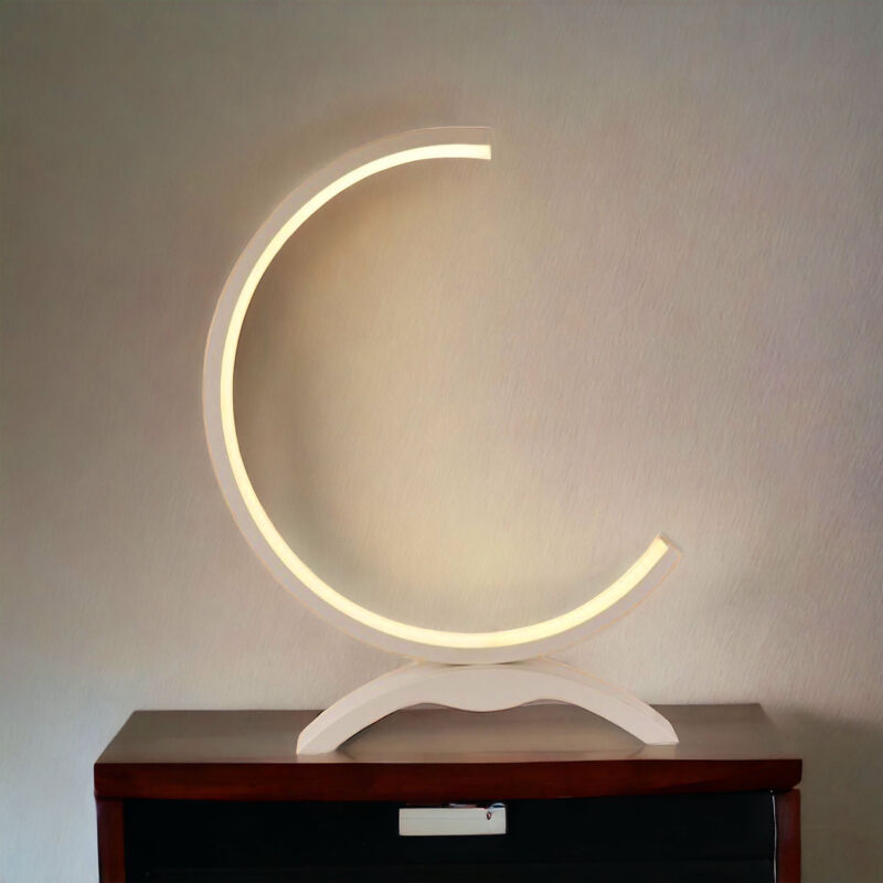 foto del prodotto lampada da tavolo a led abatjour dal design moderno per comodino notturna luce calda 3000k