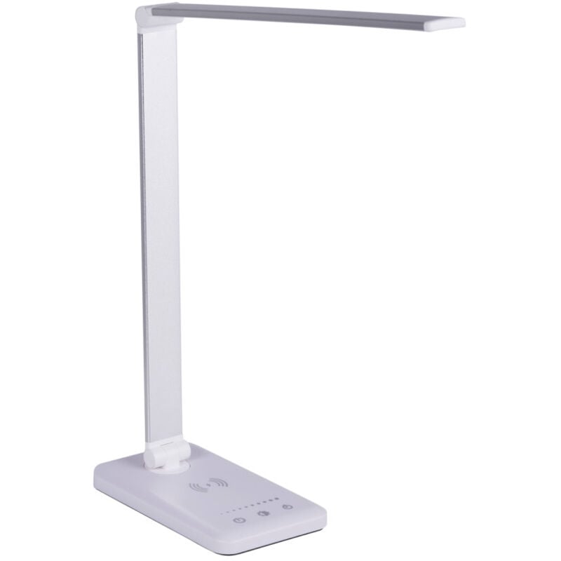 foto del prodotto lampada da tavolo a led con caricabatterie wireless per telefono 6w 420lm cct tonalit di luce regolabile 