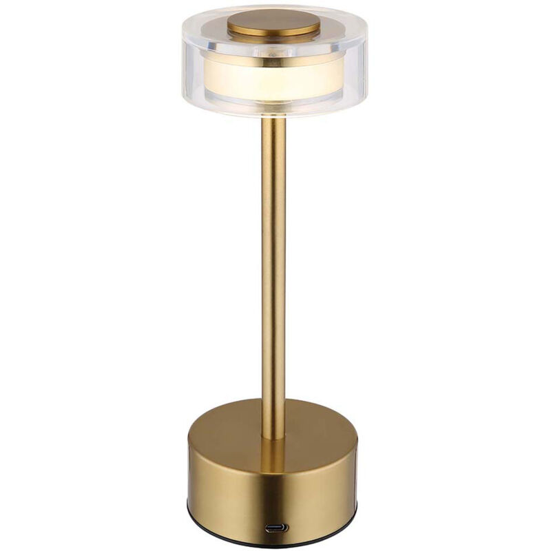 foto del prodotto lampada da tavolo a led con touch dimmer lampada da comodino lampada da soggiorno a luce diurna, color ottone, 2,5w 108lm bianco caldo, bianco