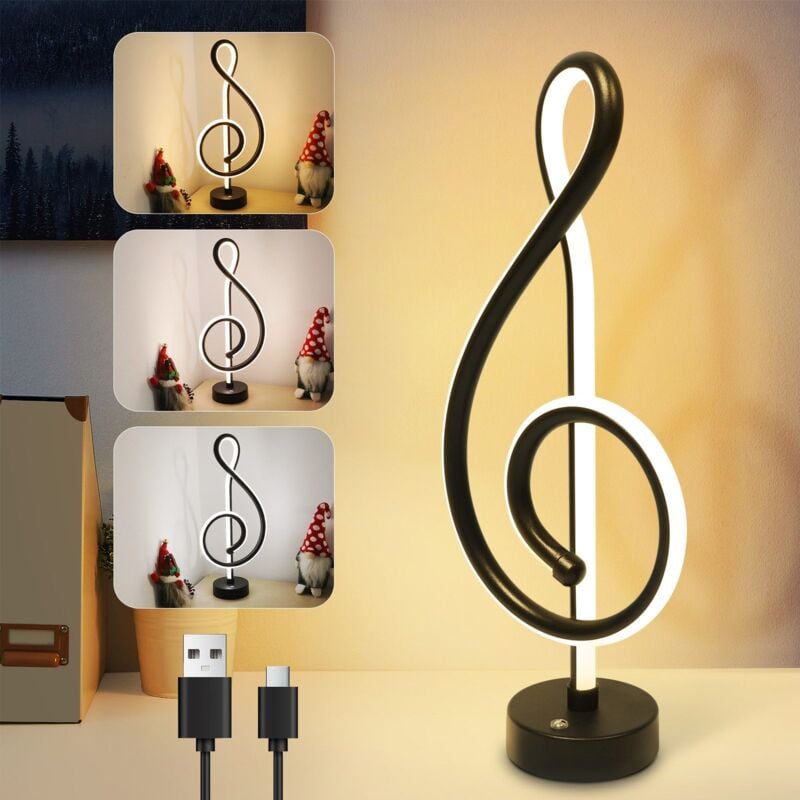 foto del prodotto lampada da tavolo a led , dimmerabile senza fili, con controllo touch, ricaricabile tramite batteria e usb, nera, per soggiorno, moderna, senza fili,