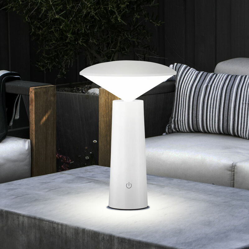 foto del prodotto lampada da tavolo a led lampada da esterno da giardino lampada da tavolo da esterno ricaricabile a batteria, circuito cct dimmerabile orientabile