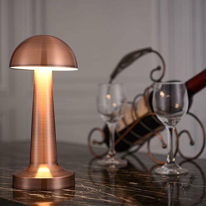 foto del prodotto lampada da tavolo a led, lampada da scrivania dimmerabile con controllo touch wireless ricaricabile tramite usb, per la lettura in hotel, ristoranti,