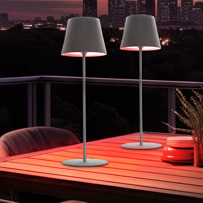 foto del prodotto lampada da tavolo a led lampada da tavolo per esterni lampada da giardino a batteria ricaricabile lampada decorativa con cambio di colore rgb, 2w