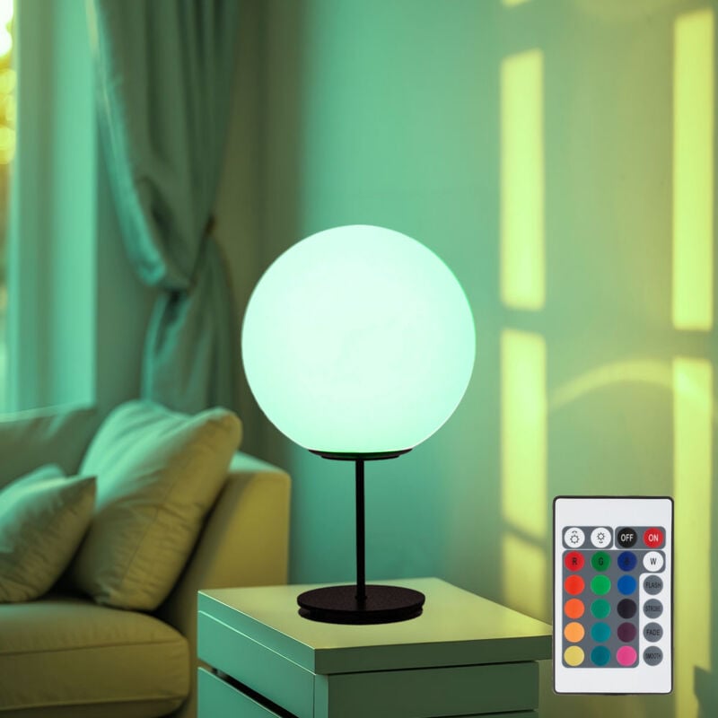 foto del prodotto lampada da tavolo a led rgb dimmerabile con telecomando lampada da comodino lampada da camera da letto lampada da soggiorno, globo di vetro in