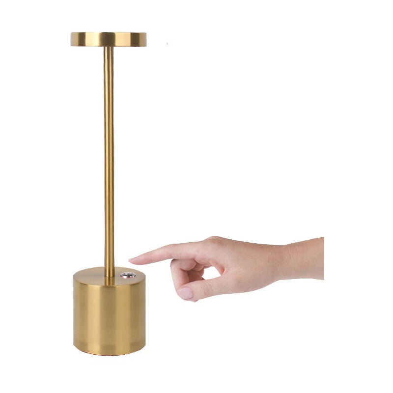 foto del prodotto lampada da tavolo a led ricaricabile senza fili, moderna luce alimentata a batteria da 1800 mah, 3 temperature di colore, per comodino, campeggio,