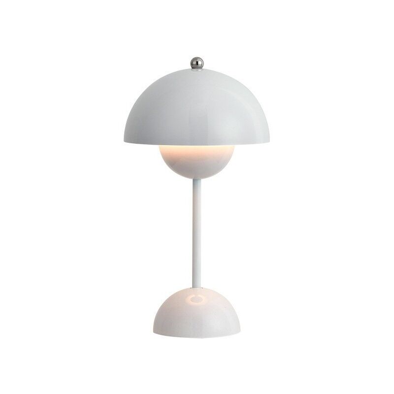 foto del prodotto lampada da tavolo a led senza fili lampada a fungo 3 colori dimmerabili lampada da comodino retr nordica luce notturna continua a forma di