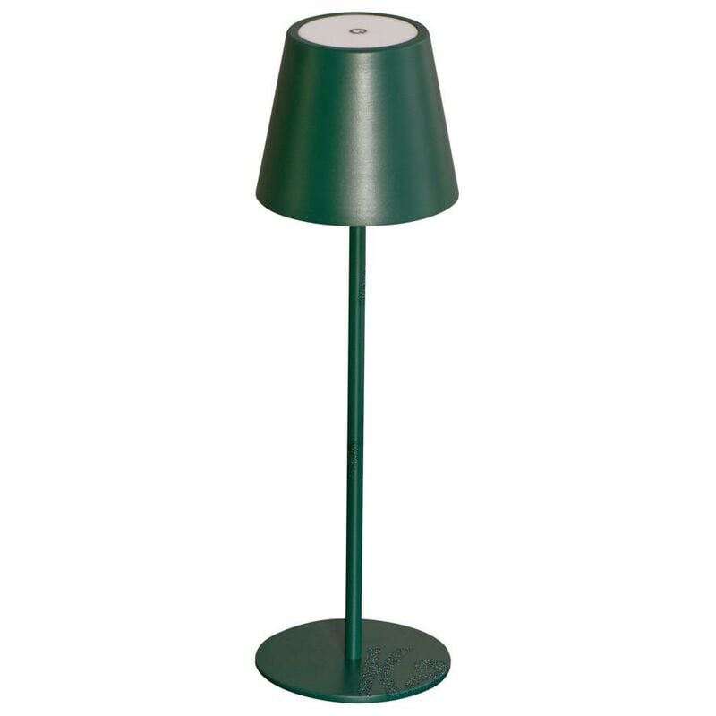 foto del prodotto lampada da tavolo a led wireless ip54 metallo verde 369mm usb