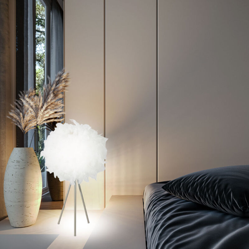 foto del prodotto lampada da tavolo a sfera soggiorno sala da pranzo a molla faretto treppiede a 3 gambe in un set che include lampadine a led