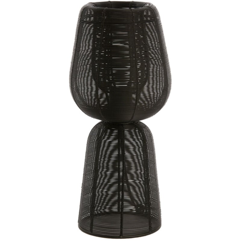 foto del prodotto lampada da tavolo aboso nero metallo light living