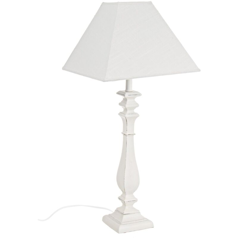 foto del prodotto lampada da tavolo ajaccio in legno h 52 cm bianco