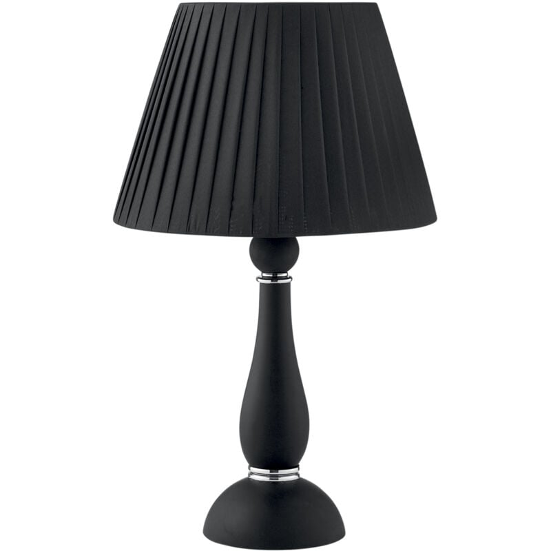 foto del prodotto lampada da tavolo alfiere in vetro soffiato nero stile candelabro 