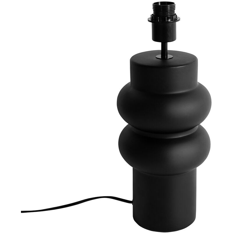 foto del prodotto lampada da tavolo alisia design ceramico nero tondo max. 1 x watt qazqa