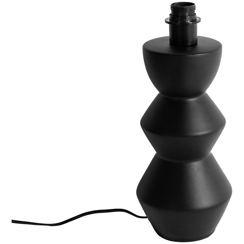 foto del prodotto lampada da tavolo alisia design ceramico nero tondo max. 1 x watt qazqa