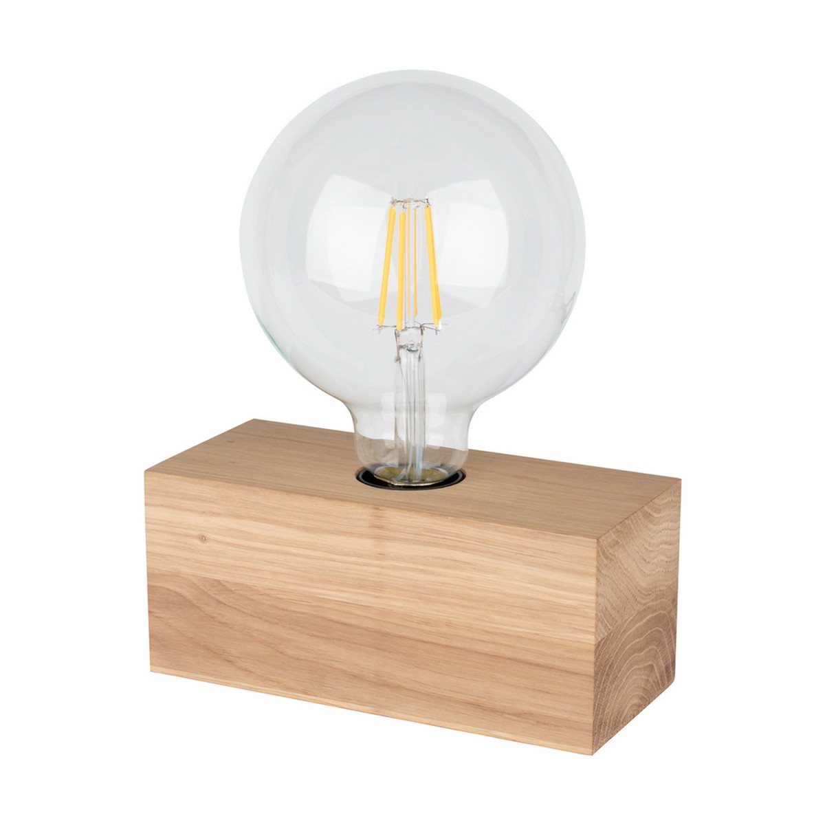 foto del prodotto lampada da tavolo almanzora, marrone, legno, 8x18x8 cm, epikasa