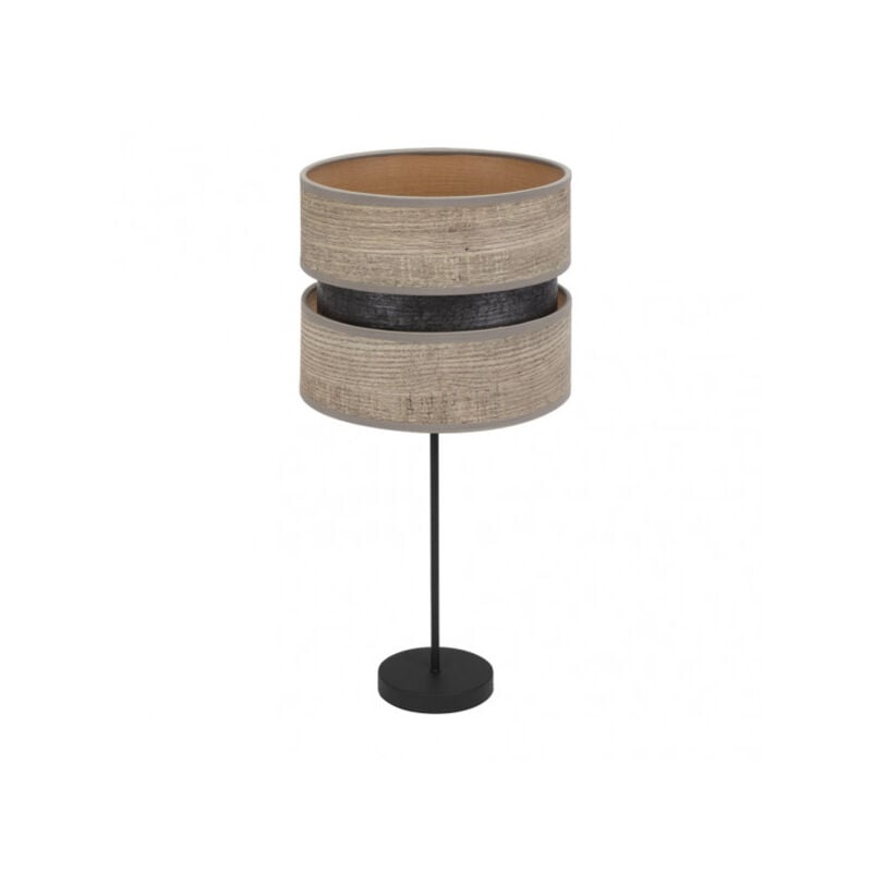 foto del prodotto lampada da tavolo alta colet 1xe27 nero grigio legno 61x30x30 cm