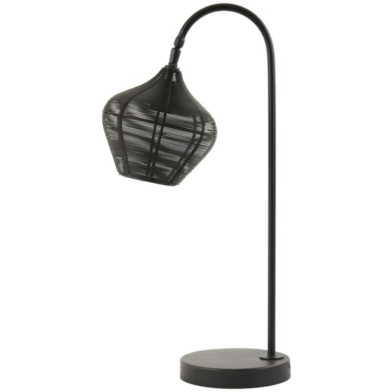foto del prodotto lampada da tavolo alvaro nero metallo light living
