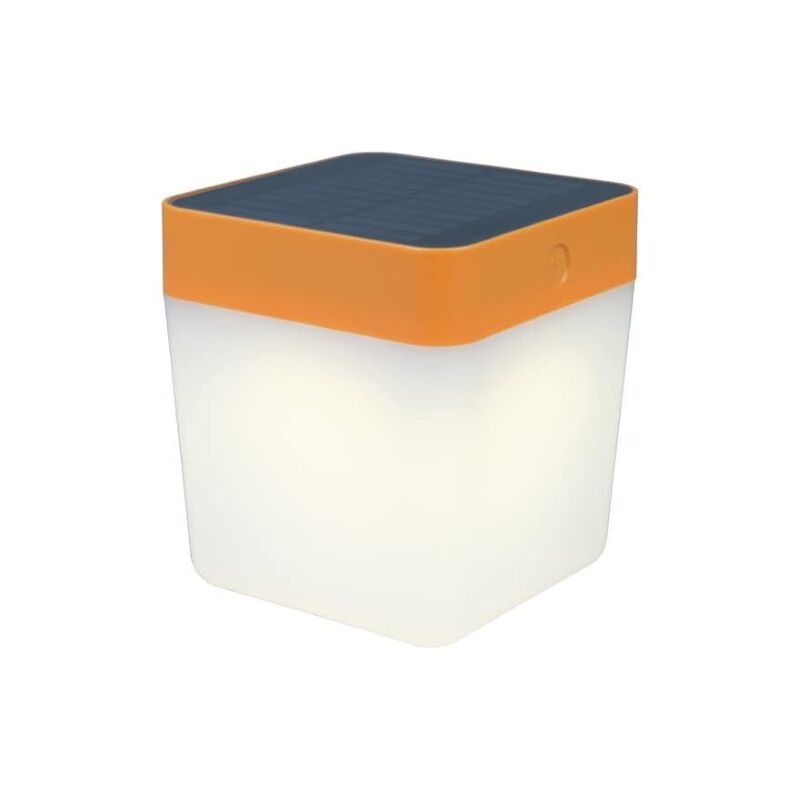 foto del prodotto lampada da tavolo arancione table cube, led integrato, 1w, 100 lumen, 3000k, ip44, solar, classe iii