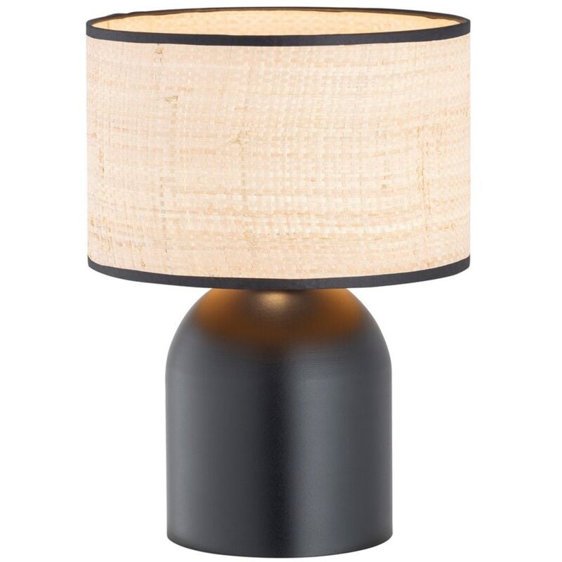 foto del prodotto lampada da tavolo aspen, acciaio verniciato a polvere, nero, marrone, 25x35x25 cm
