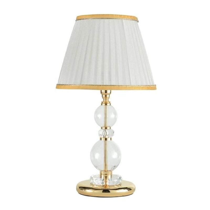foto del prodotto lampada da tavolo bach 25x45 cm in vetro trasparente oro