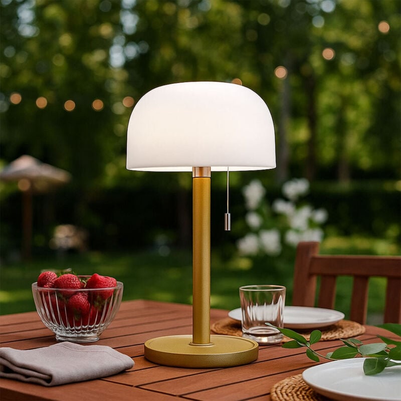 foto del prodotto lampada da tavolo bamb lampada da tavolo ottone led lampada da soggiorno ip44 lampada laterale, 1,5w 80lm bianco caldo, bianco neutro, bianco