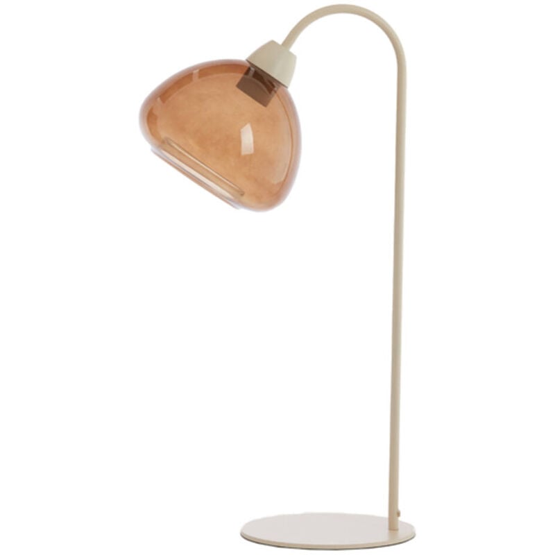 foto del prodotto lampada da tavolo bisho marrone vetro light living