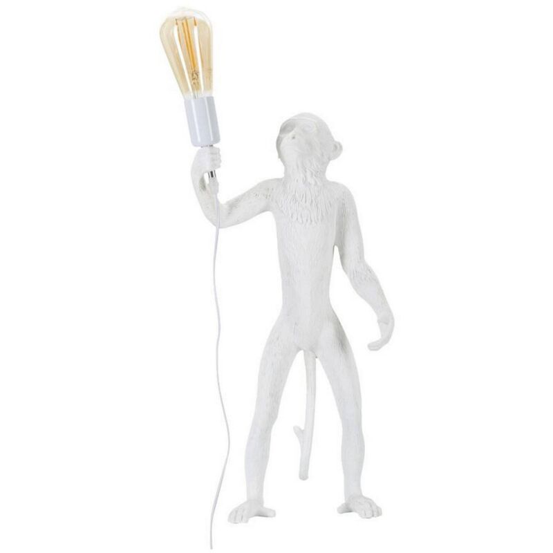 foto del prodotto lampada da tavolo bojano, luce da scrivania, luminaria da ufficio, lampada da lavoro, 26x34 h55 cm, bianco dmora